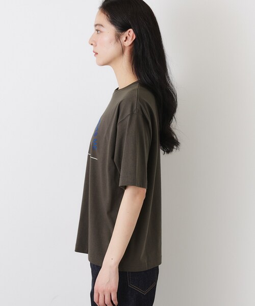 Dessin(デッサン)の「【洗える】オーガニックコットンロゴTシャツ(Tシャツ/カットソー・レディース・チャコールグレー/ブラック/ホワイト系6/ホワイト・03/02/01)」の22枚目の写真
