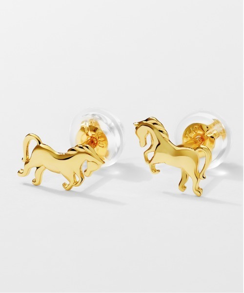 Jewel closet by L&Co.(ジュエルクローゼットバイエルアンドコー)の「K10 馬/ホース ピアス(ピアス(両耳用)・レディース・イエローゴールド・FREE)」の1枚目の写真