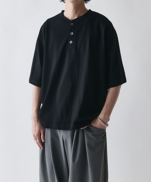 コットンヘンリーネックTシャツ（Tシャツ/カットソー）｜Lui's（ルイス