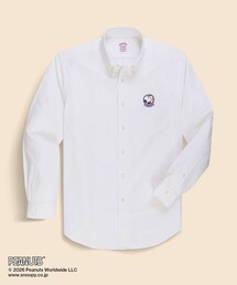 Brooks Brothers × PEANUTS　スーピマコットン　スヌーピーエンブレムエンブロイダリー　カジュアルシャツ　Traditional Fit