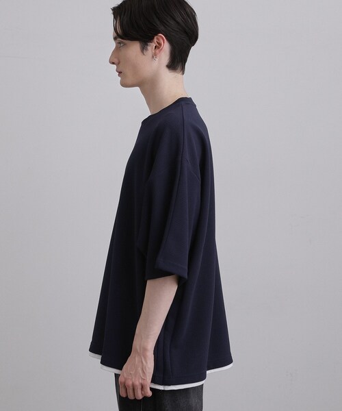 tk.TAKEO KIKUCHI(ティーケータケオキクチ)の「【ネックレス付】ドルマンカットソー(Tシャツ/カットソー・メンズ・ネイビー/ライトグレー/ホワイト/ブラック・03/02)」の10枚目の写真