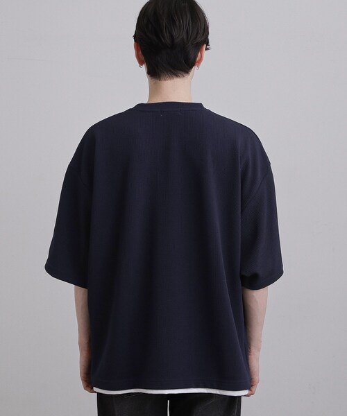 tk.TAKEO KIKUCHI(ティーケータケオキクチ)の「【ネックレス付】ドルマンカットソー(Tシャツ/カットソー・メンズ・ネイビー/ライトグレー/ホワイト/ブラック・03/02)」の11枚目の写真