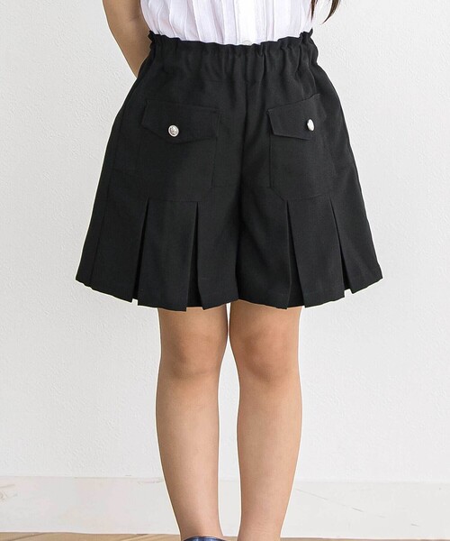 BeBe Petits Pois Vert(ベベプチポワヴェール)の「【店舗限定】【お揃い】無地・クラシカルチェック柄キュロットパンツ(その他パンツ・キッズ・ブラック/ブルー系その他2/ピンク系その他・130cm/140cm/110cm/120cm/150cm)」の2枚目の写真