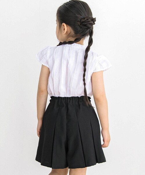 BeBe Petits Pois Vert(ベベプチポワヴェール)の「【店舗限定】【お揃い】無地・クラシカルチェック柄キュロットパンツ(その他パンツ・キッズ・ブラック/ブルー系その他2/ピンク系その他・130cm/140cm/110cm/120cm/150cm)」の4枚目の写真