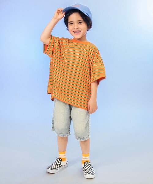 BREEZE(ブリーズ)の「【接触冷感】サマーエール デニムハーフパンツ(デニムパンツ・キッズ・ベージュ/ピンク/ブラック/サックスブルー・100/130/140/110/120/150/90)」の14枚目の写真