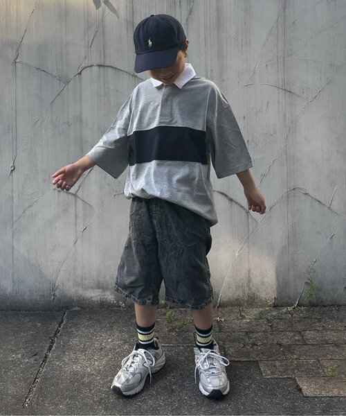 BREEZE(ブリーズ)の「【接触冷感】サマーエール デニムハーフパンツ(デニムパンツ・キッズ・ベージュ/ピンク/ブラック/サックスブルー・100/130/140/110/120/150/90)」の19枚目の写真