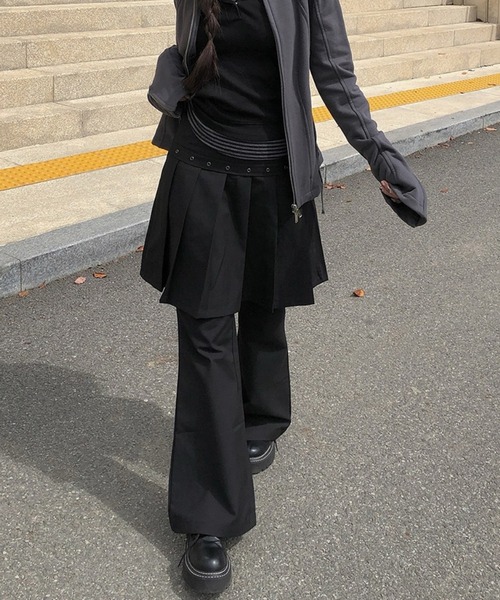HALEY PESCA（ヘーリーペスカ）の「HALEY PESCA/スカートレイヤードパンツ（その他パンツ・レディース・ブラウン/グレー/ブラック・FREE）」の6枚目の写真