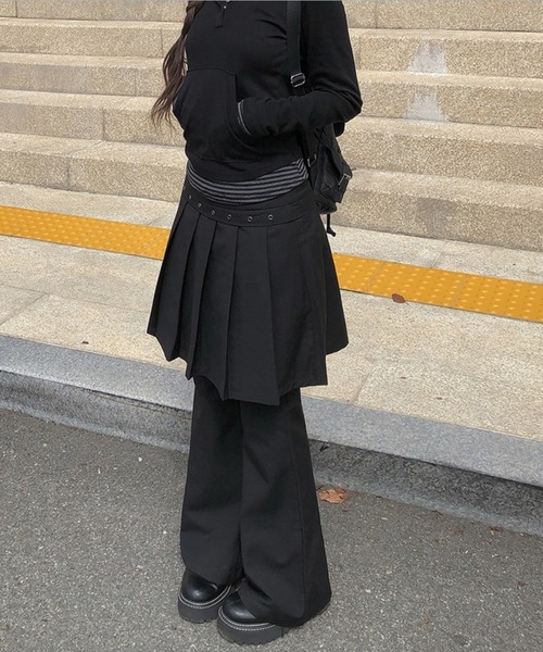 HALEY PESCA（ヘーリーペスカ）の「HALEY PESCA/スカートレイヤードパンツ（その他パンツ・レディース・ブラウン/グレー/ブラック・FREE）」の7枚目の写真