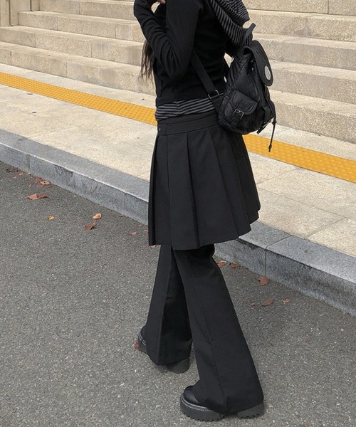 HALEY PESCA（ヘーリーペスカ）の「HALEY PESCA/スカートレイヤードパンツ（その他パンツ・レディース・ブラウン/グレー/ブラック・FREE）」の9枚目の写真
