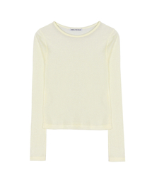 [ESSENTIAL] WOOL TENCEL TEE_BUTTER