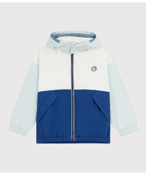 PETIT BATEAU（プチバトー）の「カラーブロックウィンドブレーカー（マウンテンパーカー・キッズ・ホワイト系その他・3YEAR/4YEAR/5YEAR）」の4枚目の写真