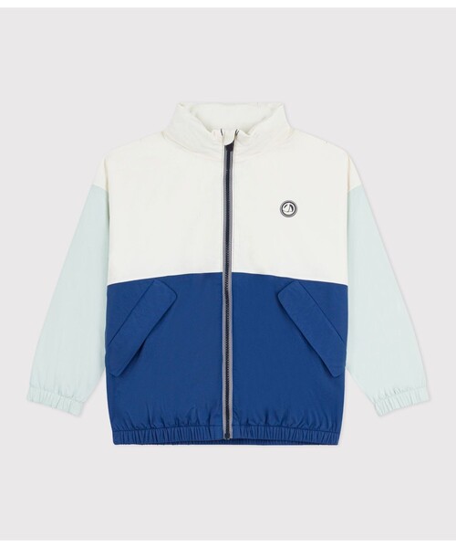 PETIT BATEAU（プチバトー）の「カラーブロックウィンドブレーカー（マウンテンパーカー・キッズ・ホワイト系その他・3YEAR/4YEAR/5YEAR）」の5枚目の写真