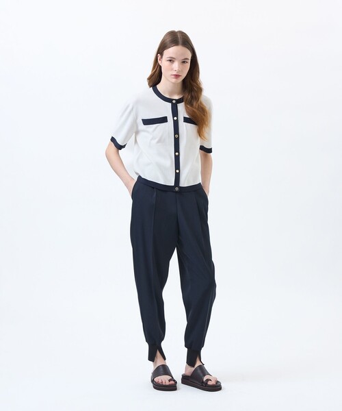 MACKINTOSH PHILOSOPHY(マッキントッシュ フィロソフィー)の「【ROYTON(ロイトン)】ハーフニットカーディガン(カーディガン/ボレロ・レディース・ブルー/ダークネイビー/オフホワイト・38)」の9枚目の写真