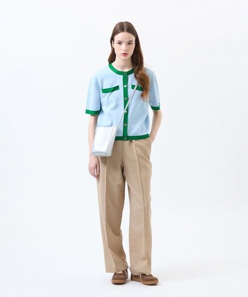 MACKINTOSH PHILOSOPHY(マッキントッシュ フィロソフィー)の「【ROYTON(ロイトン)】ハーフニットカーディガン(カーディガン/ボレロ・レディース・ブルー/ダークネイビー/オフホワイト・38)」の10枚目の写真