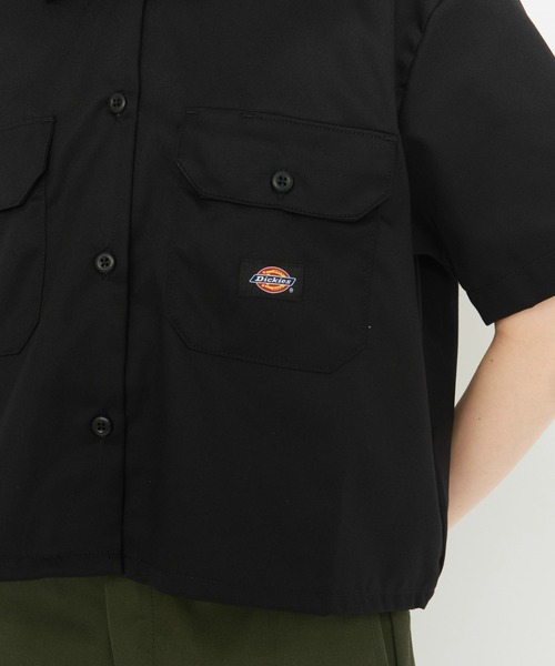 Dickies(ディッキーズ)の「Dickies/ディッキーズ クロップド ワークシャツ 半袖(シャツ/ブラウス・レディース・ホワイト/ブラック・SMALL/MEDIUM/X-SMALL)」の9枚目の写真