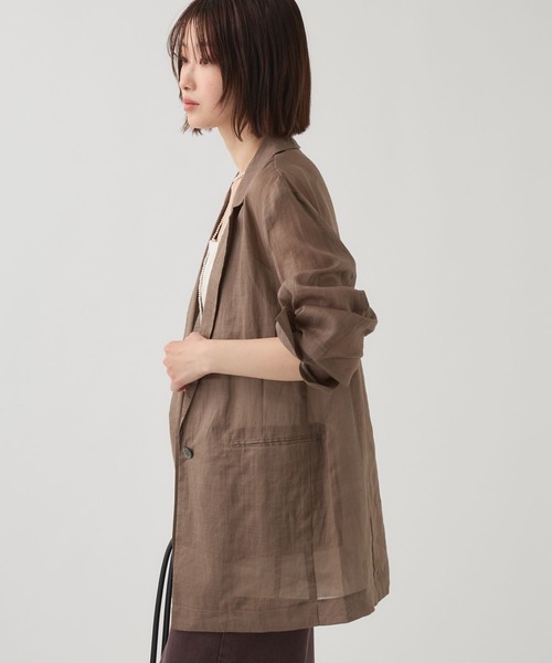 BABYLONE（バビロン）の「ラミーシアージャケット（テーラードジャケット・レディース・ブラック/カーキ・フリー）」の4枚目の写真