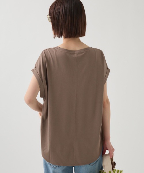 BABYLONE(バビロン)の「ターンバックTシャツ(Tシャツ/カットソー・レディース・ホワイト/ブラウン/ブラック・フリー)」の21枚目の写真