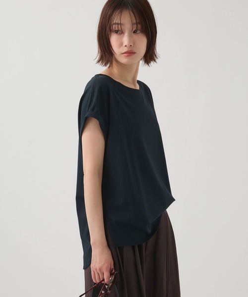 BABYLONE(バビロン)の「ターンバックTシャツ(Tシャツ/カットソー・レディース・ホワイト/ブラウン/ブラック・フリー)」の15枚目の写真