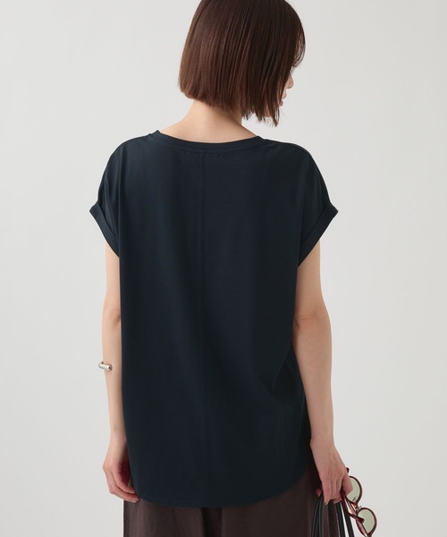 BABYLONE(バビロン)の「ターンバックTシャツ(Tシャツ/カットソー・レディース・ホワイト/ブラウン/ブラック・フリー)」の16枚目の写真