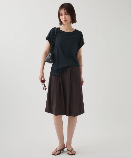 BABYLONE(バビロン)の「ターンバックTシャツ(Tシャツ/カットソー・レディース・ホワイト/ブラウン/ブラック・フリー)」の17枚目の写真