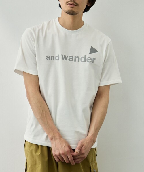 and wander(アンドワンダー)の「【and wander/アンドワンダー】aw ref T(Tシャツ/カットソー・メンズ・ブラック/ホワイト・L/M)」の2枚目の写真