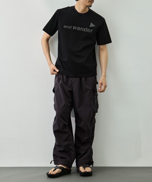 and wander(アンドワンダー)の「【and wander/アンドワンダー】aw ref T(Tシャツ/カットソー・メンズ・ブラック/ホワイト・L/M)」の8枚目の写真