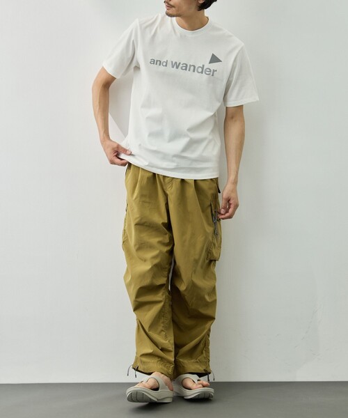 and wander(アンドワンダー)の「【and wander/アンドワンダー】aw ref T(Tシャツ/カットソー・メンズ・ブラック/ホワイト・L/M)」の3枚目の写真