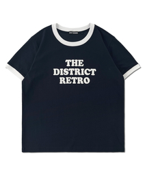 DISTN9NE（ディストナイン）の「ウーマンリングレタリング半袖Tシャツ LQ7TF424_DARK NAVY（Tシャツ/カットソー）」