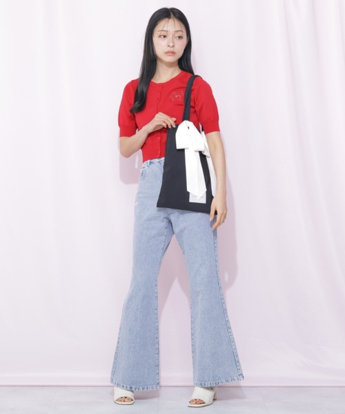 JILL by JILL STUART(ジルバイジルスチュアート)の「<RIBBONシリーズ>ダブルリボントートバッグ(ショルダーバッグ・レディース・ブラウン/ホワイト/ブラック系その他/ブラック・FREE)」の16枚目の写真
