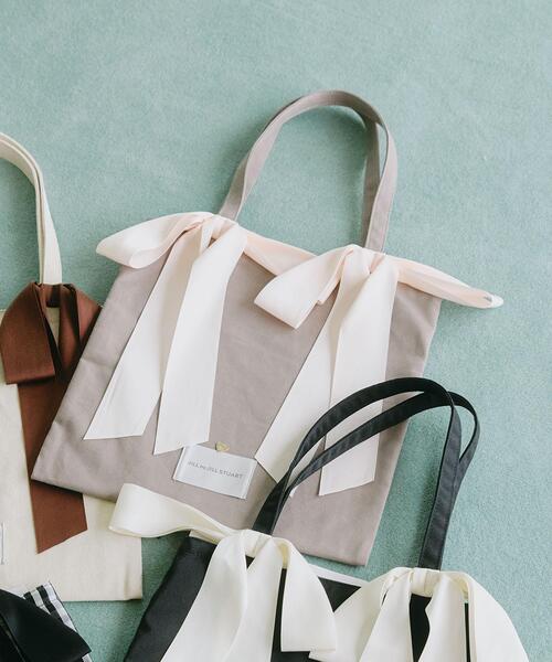 JILL by JILL STUART(ジルバイジルスチュアート)の「<RIBBONシリーズ>ダブルリボントートバッグ(ショルダーバッグ・レディース・ブラウン/ホワイト/ブラック系その他/ブラック・FREE)」の8枚目の写真