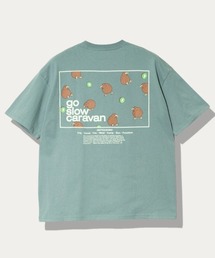 USA/C スクエアLOGO バックプリント ゆったりTEE