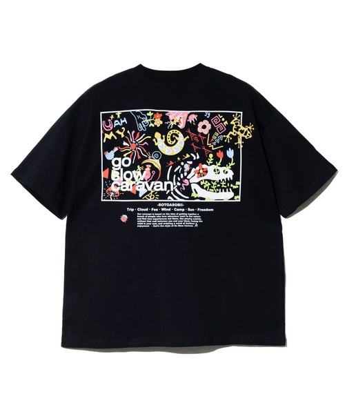 go slow caravan（ゴースローキャラバン）の「USA/C スクエアLOGO バックプリント ゆったりTEE（Tシャツ/カットソー・メンズ・イエロー/アイボリー/ネイビー/グリーン/ブラック・LARGE/X-LARGE/MEDIUM）」の20枚目の写真