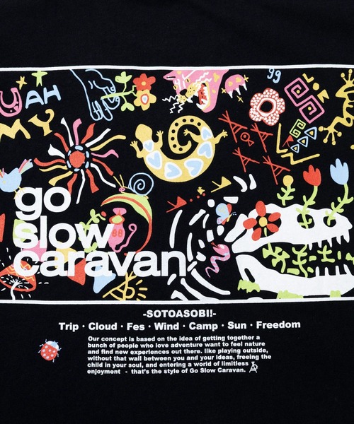 go slow caravan（ゴースローキャラバン）の「USA/C スクエアLOGO バックプリント ゆったりTEE（Tシャツ/カットソー・メンズ・イエロー/アイボリー/ネイビー/グリーン/ブラック・LARGE/X-LARGE/MEDIUM）」の21枚目の写真
