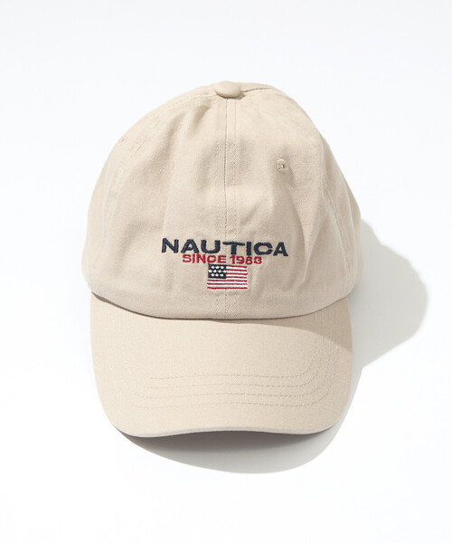 NAUTICA(ノーティカ)の「NAUTICA/ノーティカ フラッグロゴ刺繍 ベースボールキャップ(キャップ・メンズ・インディゴブルー/ブラック/ベージュ/ホワイト/カモフラージュ/イエロー/オフホワイト/ネイビー・ONE SIZE)」の4枚目の写真
