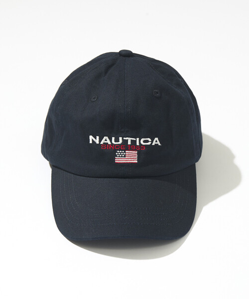 NAUTICA(ノーティカ)の「NAUTICA/ノーティカ フラッグロゴ刺繍 ベースボールキャップ(キャップ・メンズ・インディゴブルー/ブラック/ベージュ/ホワイト/カモフラージュ/イエロー/オフホワイト/ネイビー・ONE SIZE)」の5枚目の写真