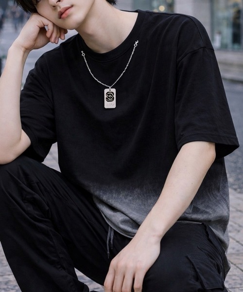 CERCA（チェルカ）の「【Bls】 【ZM】【Bling Leads】ダメージ加工 ネックレスTEE（Tシャツ/カットソー・メンズ・ブラック・FREE）」の3枚目の写真