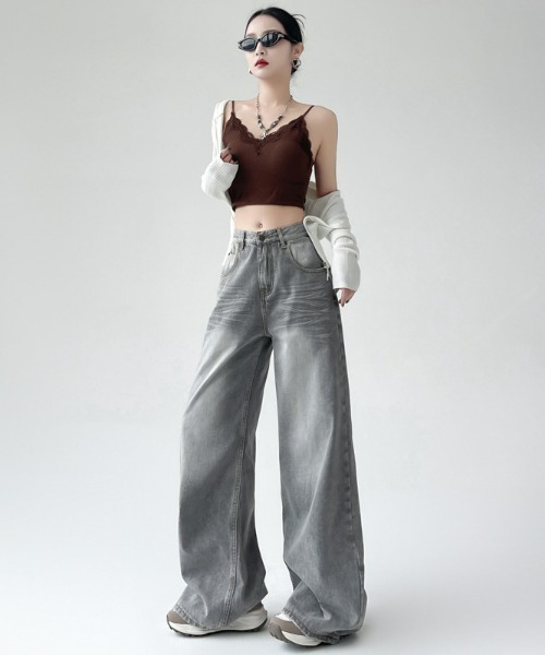 REBALANCE（リバランス）の「リラックスワイドデニム（デニムパンツ・レディース・A・SMALL/MEDIUM/LARGE）」の3枚目の写真