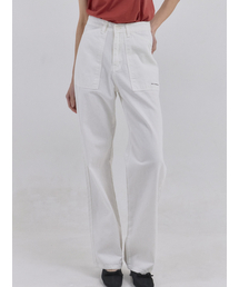 Carpenter Pocket Cotton Trousers_White