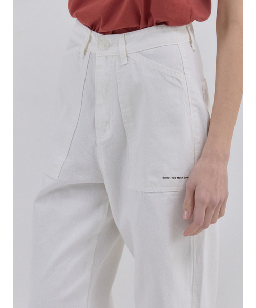 Sorry,Too Much Love（ソーリートゥーマッチラブ）の「Carpenter Pocket Cotton Trousers_White（その他パンツ・レディース・その他・FREE）」の3枚目の写真