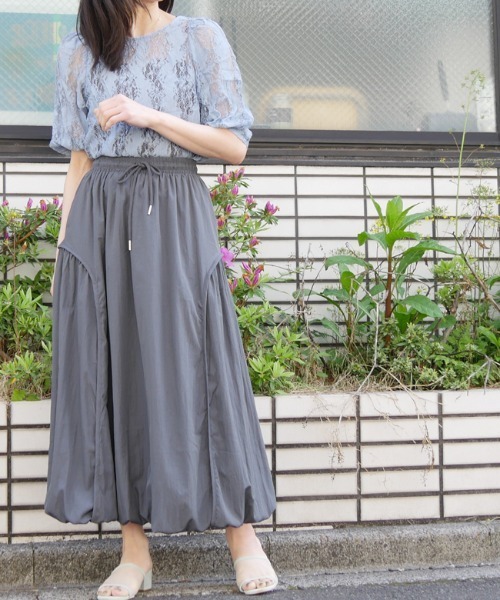 DISKEEN SURE(ディスキーンシュアー)の「アンクル丈で大人っぽ!バルーンスカート ロングスカート(スカート・レディース・ホワイト/ブラック/チャコール・FREE)」の10枚目の写真