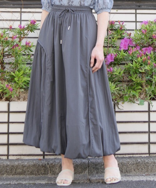 DISKEEN SURE(ディスキーンシュアー)の「アンクル丈で大人っぽ!バルーンスカート ロングスカート(スカート・レディース・ホワイト/ブラック/チャコール・FREE)」の12枚目の写真