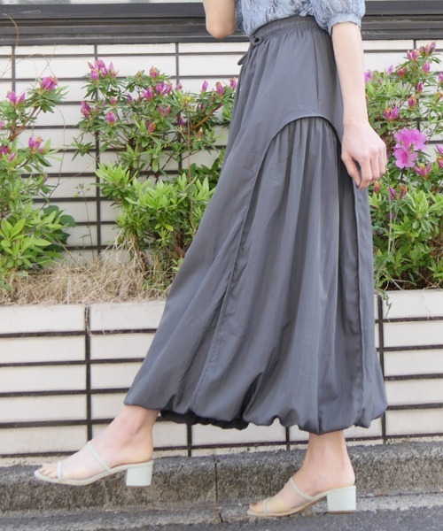 DISKEEN SURE(ディスキーンシュアー)の「アンクル丈で大人っぽ!バルーンスカート ロングスカート(スカート・レディース・ホワイト/ブラック/チャコール・FREE)」の13枚目の写真