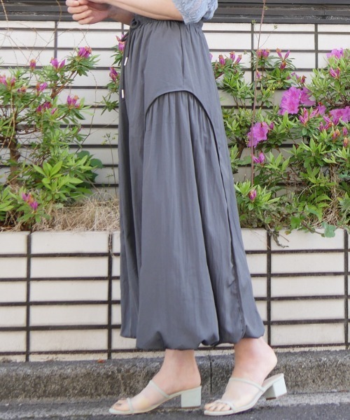 DISKEEN SURE(ディスキーンシュアー)の「アンクル丈で大人っぽ!バルーンスカート ロングスカート(スカート・レディース・ホワイト/ブラック/チャコール・FREE)」の14枚目の写真