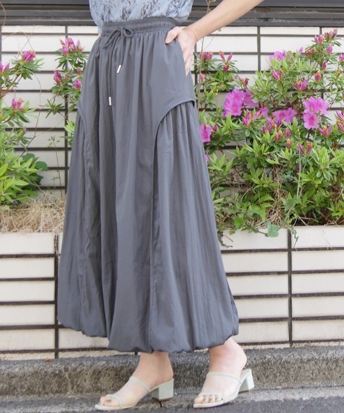 DISKEEN SURE(ディスキーンシュアー)の「アンクル丈で大人っぽ!バルーンスカート ロングスカート(スカート・レディース・ホワイト/ブラック/チャコール・FREE)」の16枚目の写真