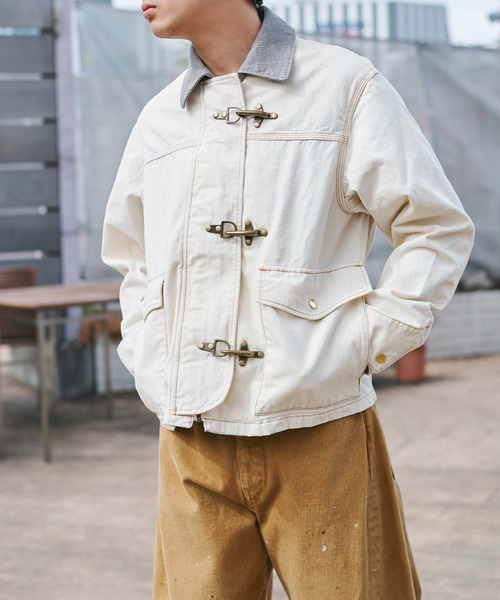 JIEDA(ジエダ)の「FIREMAN JACKET(ブルゾン・メンズ・オフホワイト/ブラック・2/1)」の3枚目の写真