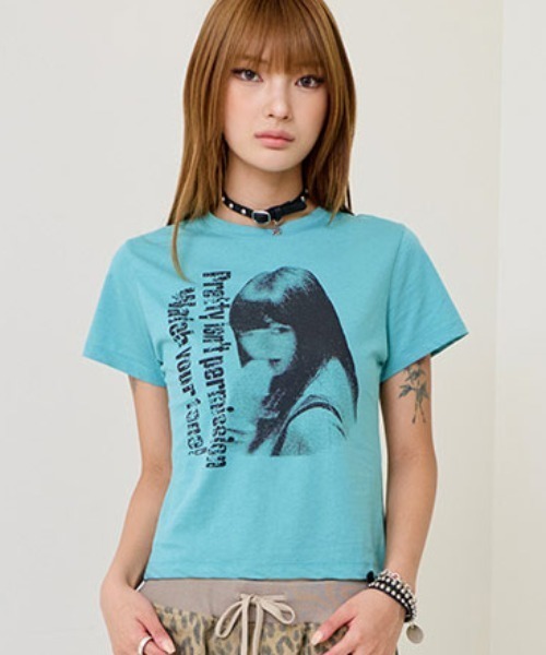 runningHIGH(ランニングハイ)の「A'GEM/9 × .kom 『runningHIGH/ランニングハイ』 WATCH YOUR TONE H/S TEE/ ウォッチユアトーングラフィックTシャツ(Tシャツ/カットソー・レディース・ホワイト/イエロー/グリーン・FREE)」の3枚目の写真