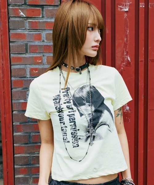 runningHIGH(ランニングハイ)の「A'GEM/9 × .kom 『runningHIGH/ランニングハイ』 WATCH YOUR TONE H/S TEE/ ウォッチユアトーングラフィックTシャツ(Tシャツ/カットソー・レディース・ホワイト/イエロー/グリーン・FREE)」の16枚目の写真