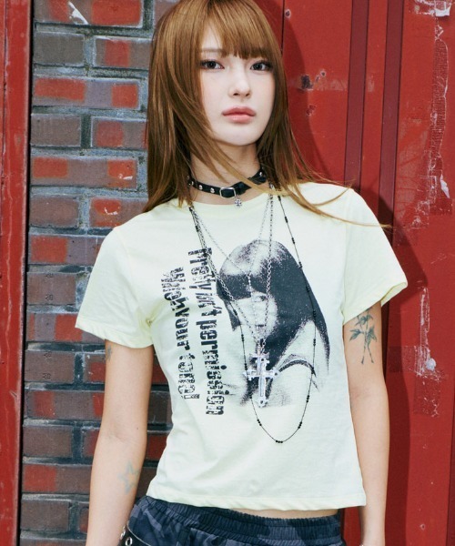 runningHIGH(ランニングハイ)の「A'GEM/9 × .kom 『runningHIGH/ランニングハイ』 WATCH YOUR TONE H/S TEE/ ウォッチユアトーングラフィックTシャツ(Tシャツ/カットソー・レディース・ホワイト/イエロー/グリーン・FREE)」の15枚目の写真