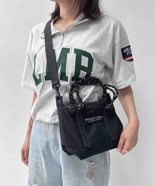 AS KNOW AS plus（アズノゥアズプラス）の「軽量 パラコードハンドル 2WAYミニショルダーバッグ（ショルダーバッグ・レディース・ブラック/グレイッシュベージュ/オレンジ/アイボリー・FREE）」の3枚目の写真