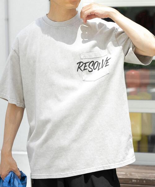 ITEMS URBANRESEARCH（アイテムズ アーバンリサーチ）の「HANDWRITTEN LOGO FADED T-SHIRTS（Tシャツ/カットソー・メンズ・ブラック/レッド/カーキ/グレー・MEDIUM/LARGE）」の2枚目の写真